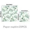 Nova linha de louças descartáveis de papel da Amazon com tema de noiva de folha de eucalipto: pratos de papel, copos de papel, guardanapos de papel, artigos de decoração para festas
