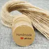 Etiqueta de papel Kraft redonda hecha a mano para regalo de horneado DIY, mensaje de amor, artículo popular
