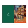 Tarjetas de Felicitación Navideñas Transfronterizas Decoraciones de Velas de Copo de Nieve Navideño Tarjetas de Agradecimiento Navideñas con Sobres y Pegatinas