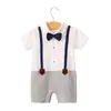 Ropa de bebé verano ropa de bebé clase a recién nacido un año caballero mameluco de manga corta enterizo ropa para niños
