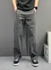 Pantalones Cargo Rectos para Hombre Estilo Montaña para Exteriores, Primavera y Otoño, Lavados, Resistentes al Desgaste, Pantalones Casuales, Holgados, para Senderismo, Ocio, Pantalones Largos Versátiles