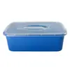 Organizador de brinquedos de plástico portátil de mão com tampa, caixa de armazenamento de plástico transparente, organizador de armazenamento, organizador de mesa
