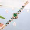 Explosiones en Vivo de TikTok Pulsera de Trébol de Cuatro Hojas Moda Reloj de Cuarzo Casual Joker Reloj para Dama Reloj para Mujer Venta al Por Mayor