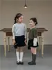 WC878 Calcetines Nuevos de Otoño para Niñas, Color Vintage Estilo Coreano Cuadros Lazo Calcetines de Media Pantorrilla para Niños