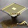 Ralo de piso desodorante todo em cobre escovado estilo creme máquina de lavar esgoto de vaso sanitário faixa de chuveiro invisível banheiro universal