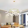 Iluminación de Rama LED Postmoderna Elegante Creativa para Restaurante Sala de Estar Bar Dormitorio Lámpara de Araña Luciérnaga Arte Escandinavo