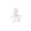 Pulsera de cuerda con cuentas hecha a mano con colgante de estrella de cinco puntas tridimensional de plata esterlina S925, accesorios de plata