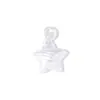 Plata de Ley S925 Plata Lisa Estrella de Cinco Puntas Tridimensional Colgante Pulsera de Cuerda Trenzada con Cuentas Hecha a Mano Pulsera Accesorios de Plata
