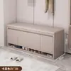 Banqueta para cambiar zapatos para entrada de casa, simple y compacta, zapatero a prueba de polvo integrado con función de almacenamiento