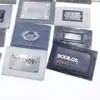 Etiquetas de Cuero con Letras Góticas, Accesorios de Ropa Estilo Gótico, Fuentes Vintage para Crear una Atmósfera Oscura, Etiquetas de Cuero Metálicas
