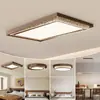 Lámpara de Techo para Sala de Estar Estilo Vintage 2026, Veta de Madera de Nogal Retro, Lámpara Rectangular Simple para Vestíbulo Principal, Paquete Completo de Iluminación para el Hogar