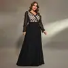 Vestido Deslumbrante, Vestido de Noite Preto de Luxo Leve, Novo Modelo 2026, Tamanho Grande para Meninas Plus Size, Vestido de Adulto