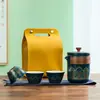 Juego de Té de Viaje Cerámica Gaiwan Juego Una Tetera Tres Tazas Tetera para Preparar Té Evento de Negocios de Empresa Recuerdo Impresión