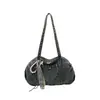 Bolso de mezclilla casual vintage estilo francés 2026, bolso de hombro simple con un ambiente relajado, bolso tote de gran capacidad para ir al trabajo