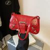 Texto genial bolso de axila para chica hot bolso baguette diseño nicho nuevo para mujer 2024 bolso de motocicleta bolso de hombro bolso bandolera
