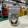 Válvula de mariposa personalizada neumática de instalación rápida, acero inoxidable de grado alimenticio 304 316L, abrazadera de sujeción, válvula de mariposa horizontal de apertura rápida