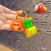 Chaveiro Pingente Criativo de Blocos de Montar DIY Decoração de Mochila Escolar Brinquedo de Alívio de Estresse Infantil Presente Venda por Atacado