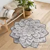 Alfombra Floral de Forma Irregular Transfronteriza para Sala de Estar y Dormitorio, Felpudo Resistente al Frío y a las Manchas, Alfombrilla para Mesa de Café en Casa, Alfombrilla para Mesita de Noche de Sofá