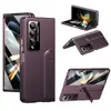 Funda para Teléfono Móvil Samsung Z Fold6/5 Soporte Magnético Carcasa de Cristal para Lente Película Integrada Cubierta Protectora Fold4/3