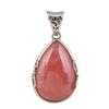 Golden Deer King S925 Pingente de Prata Vintage Antigo Prata Inset Gota de Água Vermelho Listrado Pedra Colar Feminino Pingente de Corrente Jóias de Prata Tailandesa