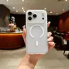 Aplicable para funda de teléfono iPhone 18 Pro Max botones metálicos de lunares Apple 17 cubierta protectora magnética semitransparente transfronterizo