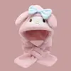 Gorro de Bebé Bufanda de Otoño e Invierno para Niños y Niñas Gorro de Peluche de Oso Todo en Uno Gorro de Peluche de Dibujos Animados Lindo de Invierno para Niños
