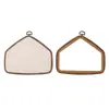 Estilo Retro Decorativo Imitación Madera Bordado Elástico Redondo 8cm Bordado Elástico DIY Bordado A Mano Punto de Cruz Auxiliar Venta Directa de Fábrica