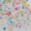 Parche de flor de cinco pétalos explosivo de tamaño pequeño con cuentas, gradiente de color, lámina de oro, mini flor pequeña, decoraciones de belleza, venta al por mayor
