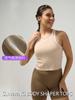 Chaleco Deportivo Transfronterizo Sin Costuras Europeo y Americano para Mujer para Usar Talla Grande Tops Deportivos de Fitness sin Mangas con Hilo Chaleco de Yoga