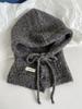 Chapéu Balaclava Estilo Coreano Fresco Doce Outono e Inverno Chapéu de Malha Quente e à Prova de Frio com Proteção para as Orelhas Feminino