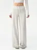 Conjunto de Yoga Falso de Dos Piezas con Almohadillas en el Pecho Manga Larga para Mujer Otoño Pantalones Anchos Sueltos Ropa de Fitness Ropa Deportiva Casual