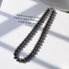 Collar de perlas de mijo gris Zhenduo Mashijia para mujer, estilo ni ni, cadena de suéter negra tahidi, productos genuinos