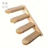Estrutura de Escalada para Gatos Montada na Parede de Madeira Maciça, Escada de Escalada para Gatos, Plataforma Elástica Cilíndrica para Gatos, Rede Hamaca Cápsula Espacial, Cama de Gato de Parede para o Inverno
