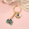 Regalo para el Festival de Mediados de Otoño, llavero de aleación con esmalte, colgante de luna con conejo de jade Chang'e estilo antiguo, accesorio para mochila y llaves de coche