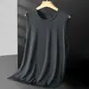 Chaleco de chándal para hombre, moderno, de punto, nueva moda, urbano, moderno, chaleco de verano, simple, estándar, color liso, artístico, cuello redondo