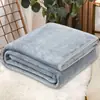 Manta lisa de flanela, quente para outono e inverno, manta de fleece coral, adequada para uso como manta de ar condicionado, manta de piquenique ou aquecedor de pernas