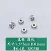 Cuentas Espaciadoras de Plata S925 Cuentas Barril Cuentas Sueltas Cuerda para Manualidades DIY Pulsera de Cristal Material para Ensartar Cuentas de Plata Accesorios de Plata
