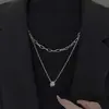Colar de Cruz Masculino Design Simples de Nicho Ins Hip-Hop Pingente Popular Moda Feminina Acessórios de Colar Personalizado