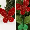 Decorações de Natal novas e populares: borboletas de tecido, flores artificiais de Natal e outros acessórios para criar uma atmosfera festiva de árvore de Natal