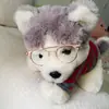 Muñeca de algodón de 20 cm hermana JK juguete gafas de gatito y cachorro de doble rayo de metal accesorios para fotos espejo decorativo para mascotas tendencia