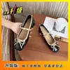 Sapatos Mary Jane Femininos Estilo Fada com Uma Tira e Laço, Novidade de Verão 2026 com Bico Quadrado, Sapatos Casuais Baixos para Uso ao Ar Livre