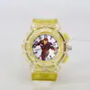 Reloj infantil de Iron Man Estudiante de primaria Superhéroe de Marvel luz intermitente luminoso electrónico para niños reloj de cuarzo de alfabetización
