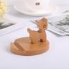 Creative Lazy Mobile Phone Bracket Madeira Cartoon Dog Fawn Mobile Phone Holder Solid Wood Pony Desktop Mobile Phone Holder Gravação