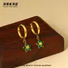 Collar de Acero Inoxidable de Trébol de Cinco Hojas de Colores con Circonita para Mujer con Diamantes, Collar de Clavícula de Lujo Ligero de Nicho de Gama Alta para la Costa
