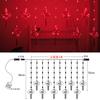 Luz de cortina LED solar de Año Nuevo, luz de cadena de farol rojo con ambiente de Festival de Primavera, decoración de Año Nuevo, línea de cuero, cadena de luces de colores al por mayor