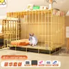 Jaula para conejos perro pequeño interior plegable con inodoro teddy que perro de tamaño mediano Corgi lado animal mascota nido de conejo dedicado