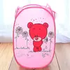 Cesta de Lavandería Plegable Grande de Dibujos Animados con Malla en Tres Lados, Contenedor de Almacenamiento Transpirable para Ropa Sucia, Cesta de Almacenamiento de Ropa