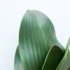 Planta de simulação Folha de Phalaenopsis película de toque Folha Verde decoração de casa planta de simulação pequeno arranjo de flores em vaso atacado