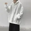 Suéter con capucha nuevo para hombre de otoño e invierno, estudiantes, color liso, top deportivo, venta al por mayor, manga larga, suéter de punto para pareja