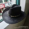 Sombrero Vaquero de Ante con Ala Ancha Sombrero Vaquero Occidental de Tablero Ligero Nuevo Sombrero Vaquero de Corazón de Melocotón Transfronterizo Sombrero de Copa para Hombres y Mujeres